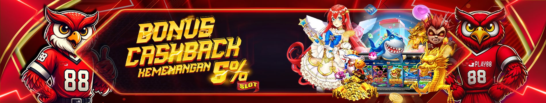 BONUS KEMENANGAN MINGGUAN UP TO 5% (KHUSUS SLOT)